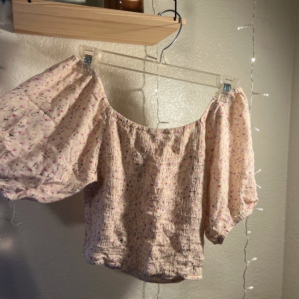 Flowery Off the Shoulder Top